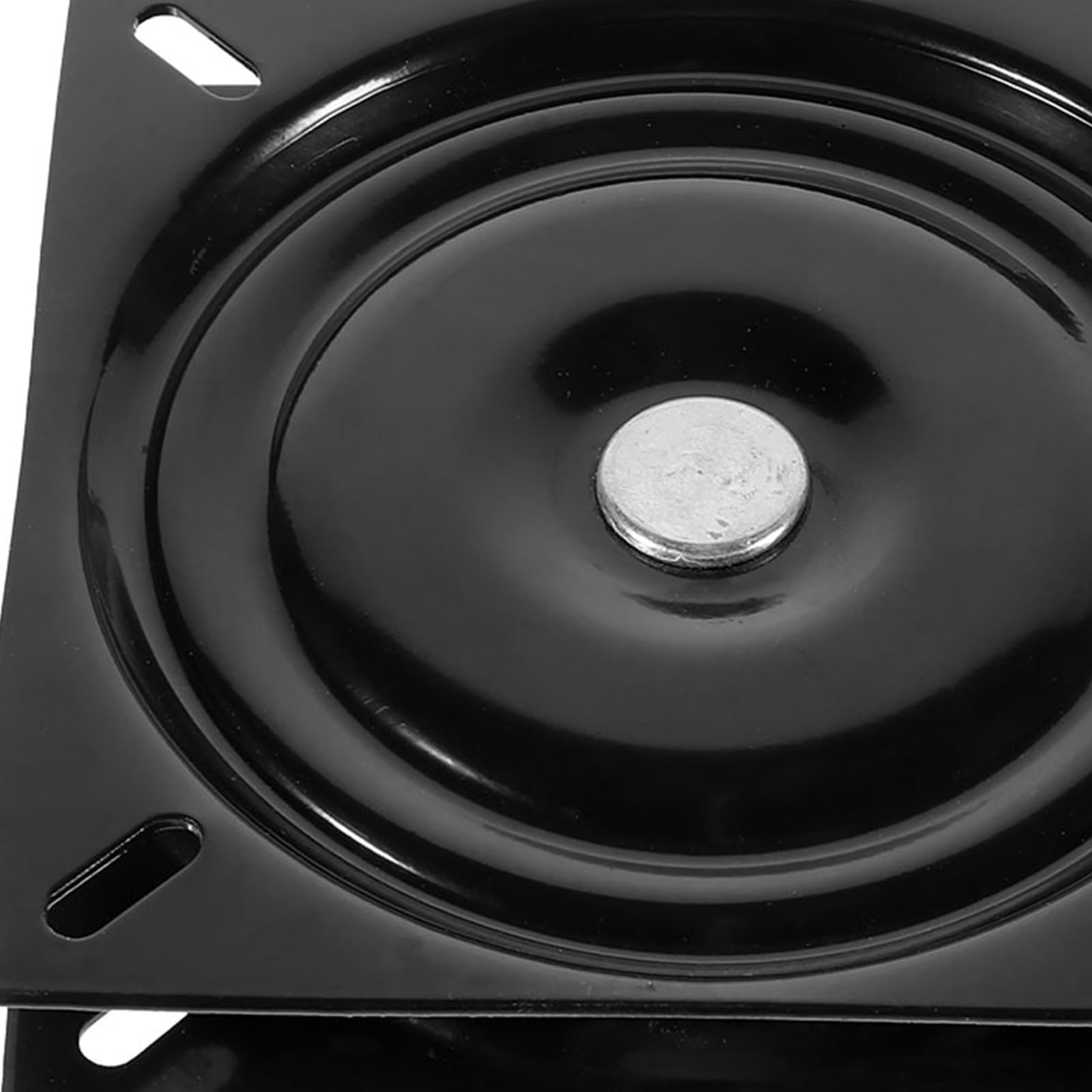 Base Giratoria para Muebles de Hierro Negro Mecanismo de Bolas Completas, Compatible Universalmente y Antideslizante, Adecuado para Uso Doméstico y Oficina, Paquete de 2 Piezas