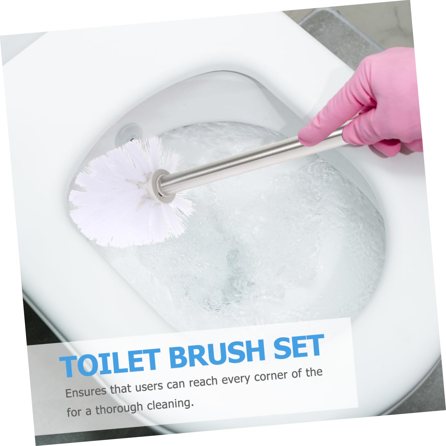BESTYASH Wc-bürste mit Halter Badreinigungszubehör Bürstenset für Heimgebrauch Wc-Reinigung mit Bürste und Halterung Badezimmer-reinigungsset