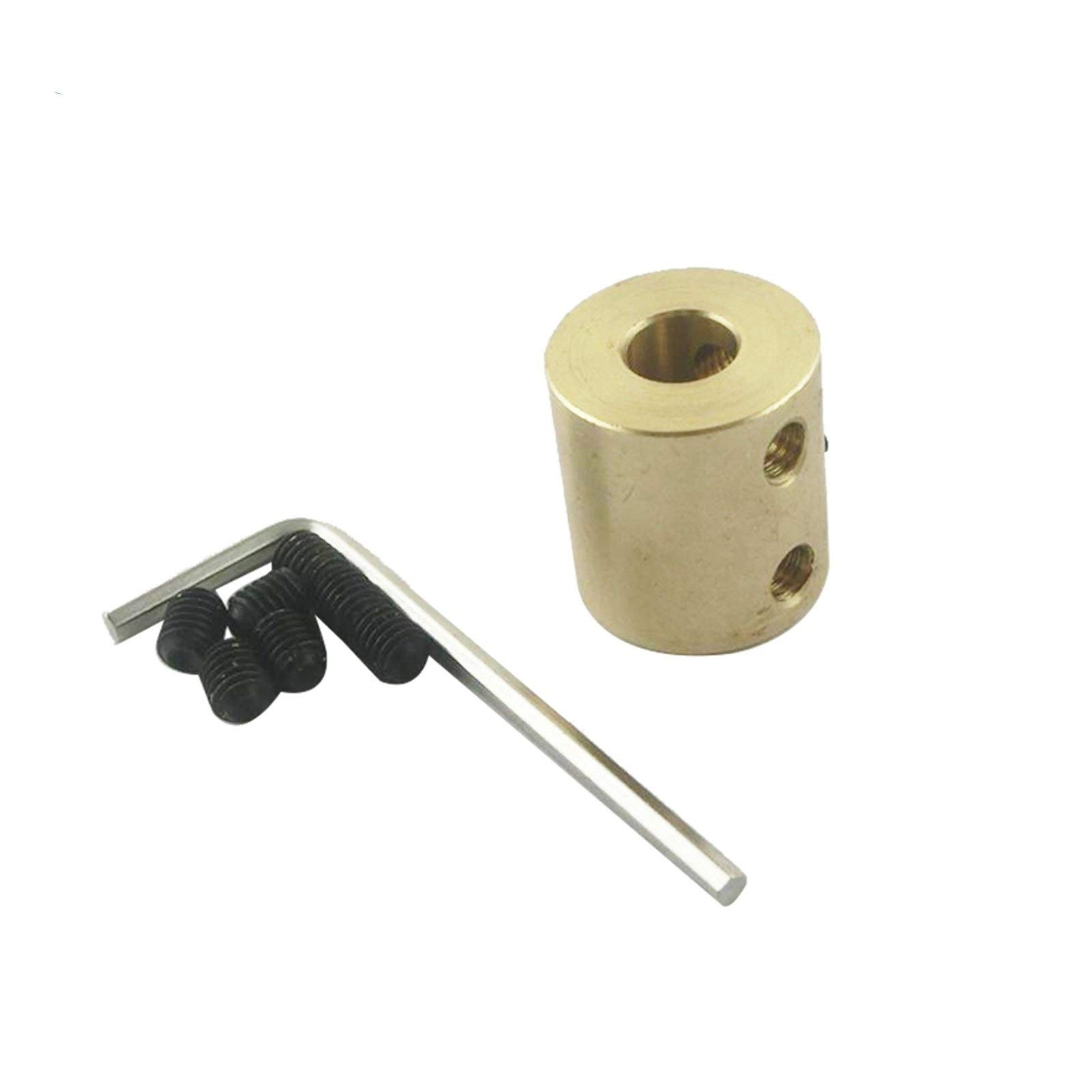 WAAZVXS Coupler 5/6/8/10mm to 10mm Brass Shaft for Motor Rigid Coupling Coupler Width 16mm Length 22mm (Inner Diameter : 6mm to 10mm)