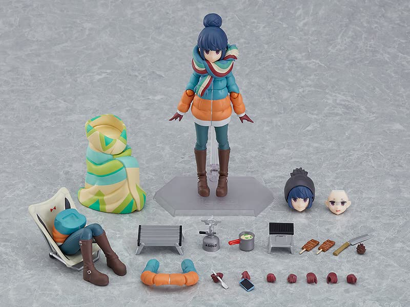 Max Factory Laid-Back Camp: Rin Shima Figma DX Edition Action Figure Multicolor M06799