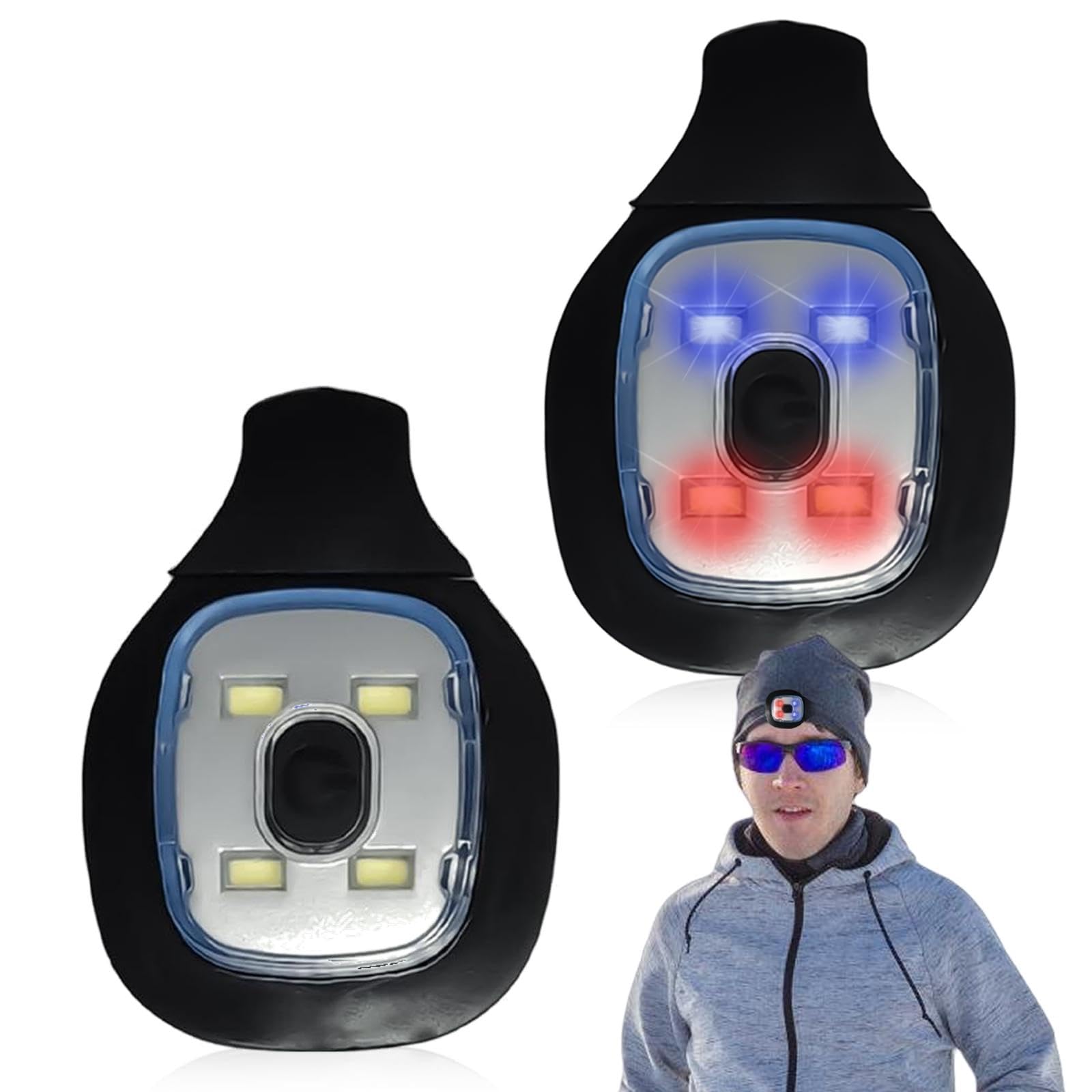 2 Luci Ricaricabili Tramite USB Per Berretto A LED, Fai Da Te Per Uomini E Donne~p136047174