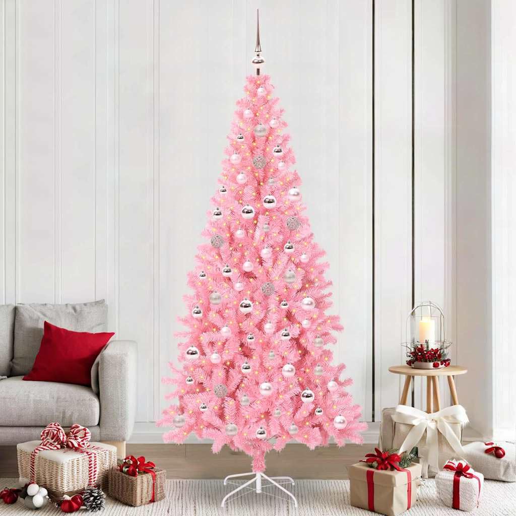 Générique Sapin de Noël avec 300 LED avec Support Rose 240 cm PVC,Maison & Jardin,Décorations,Décorations de Noël & saisonnières,Sapins de noël,3396449