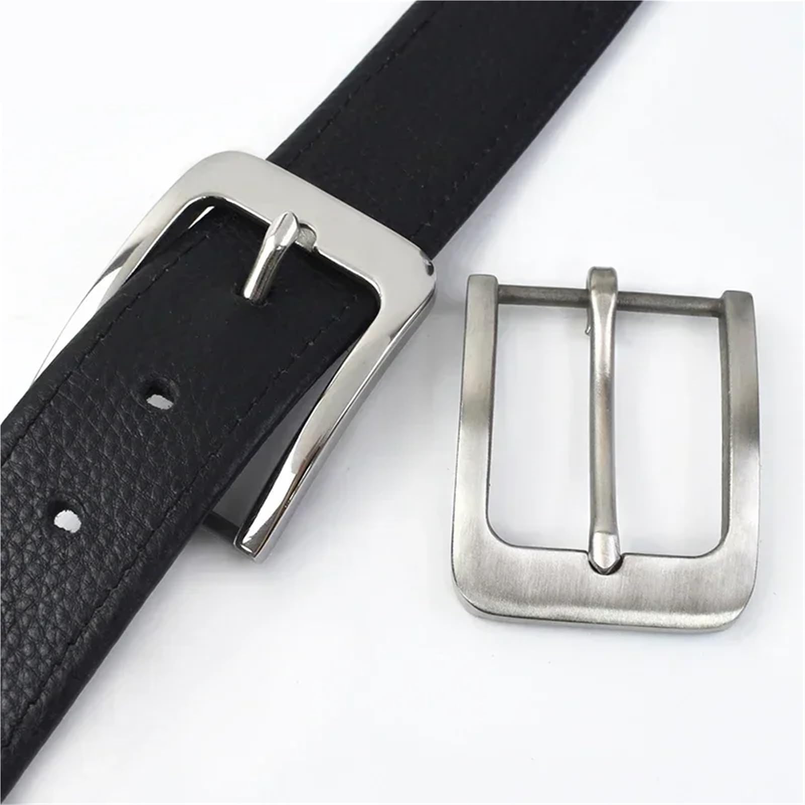 Hebillas de cinturón acero inoxidable macizo 40 mm, 20 unidades, con pasador cepillado, metal, for vaqueros, accesorios y manualidades Para Cinturones
