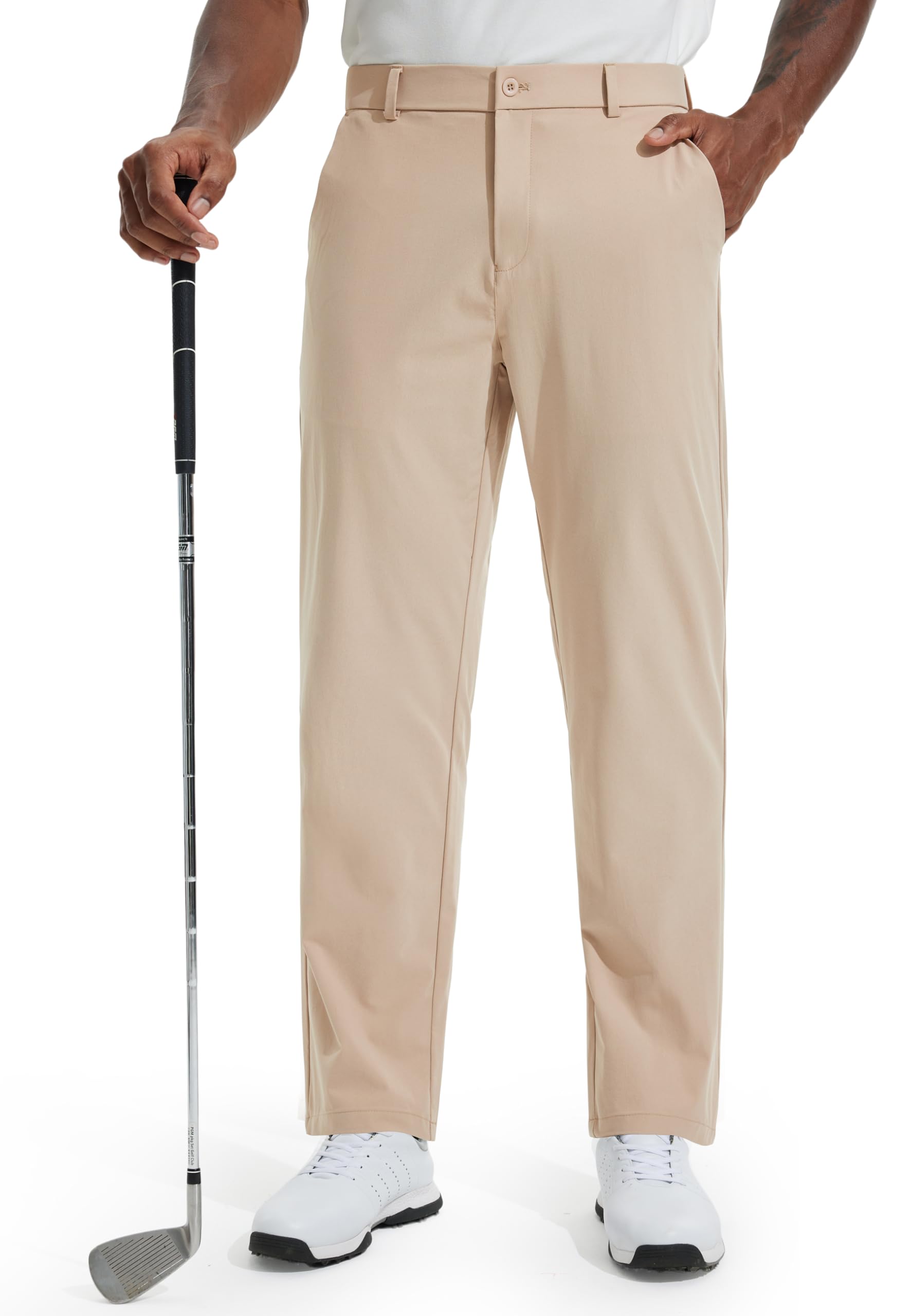 Mens Golf Pants 30 32 34 Lightweight Stretch Work Dress Office Travel Slacks Business Casual Trousers