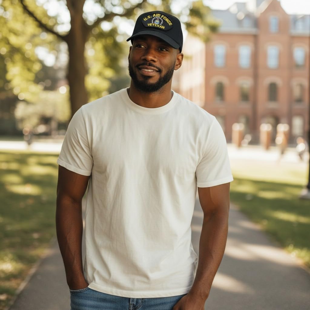 US Air Force Veteran Patch Retired Adjustable Baseball Cap - Image 6