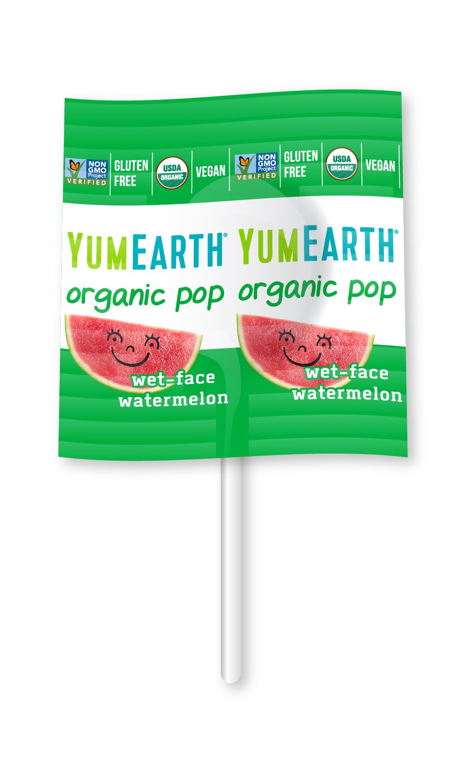 Yumearth - piruletas ecológicas bio de frutas 8 sabores: granada, sandía, fresa, manzana, cereza, melocotón, Frutos rojos y Mango - 40 unidades
