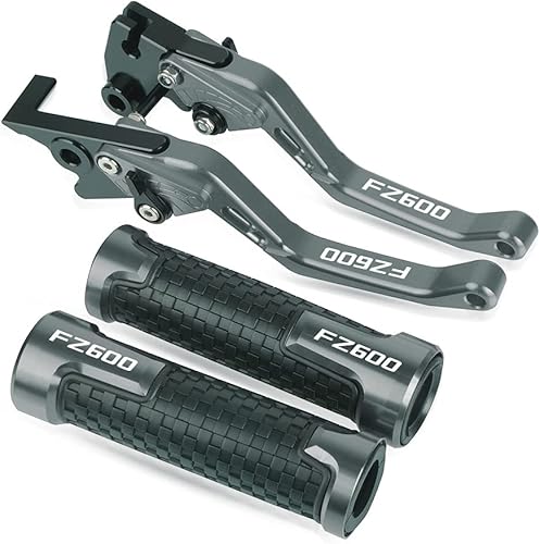 Miniatura 10 de DOUKI Para Yamaha FZ600 1987 1989 1988 FZ 600 FZ600 empuñaduras de motocicleta Manillar CNC Aluminio ajustable Palancas de embrague de freno Palanca