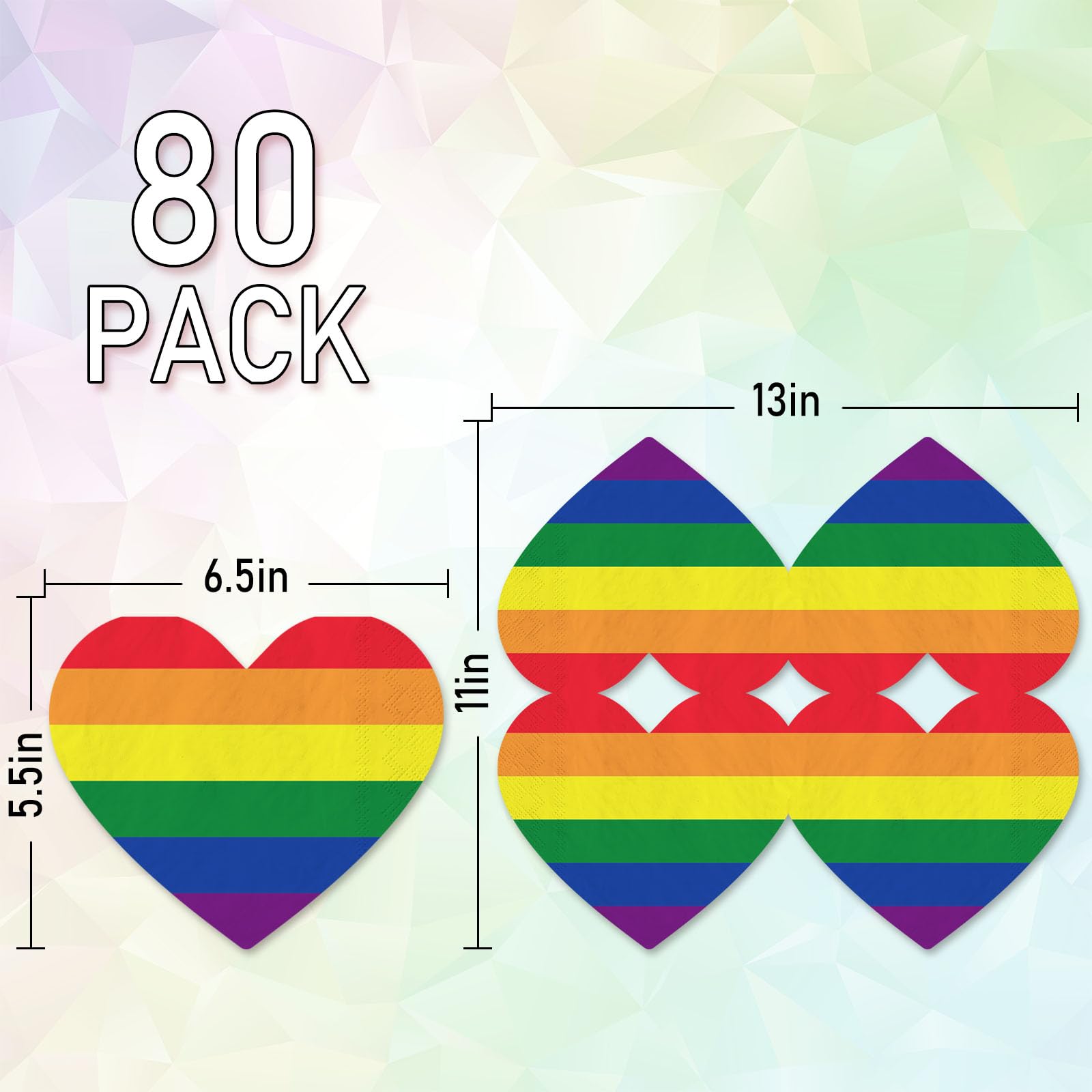 20 Stück Regenbogen-Papierservietten – 33x33 Cm, Bunt & Festlich Für LGBTQ+ Partys, Hochzeiten & Geburtstage