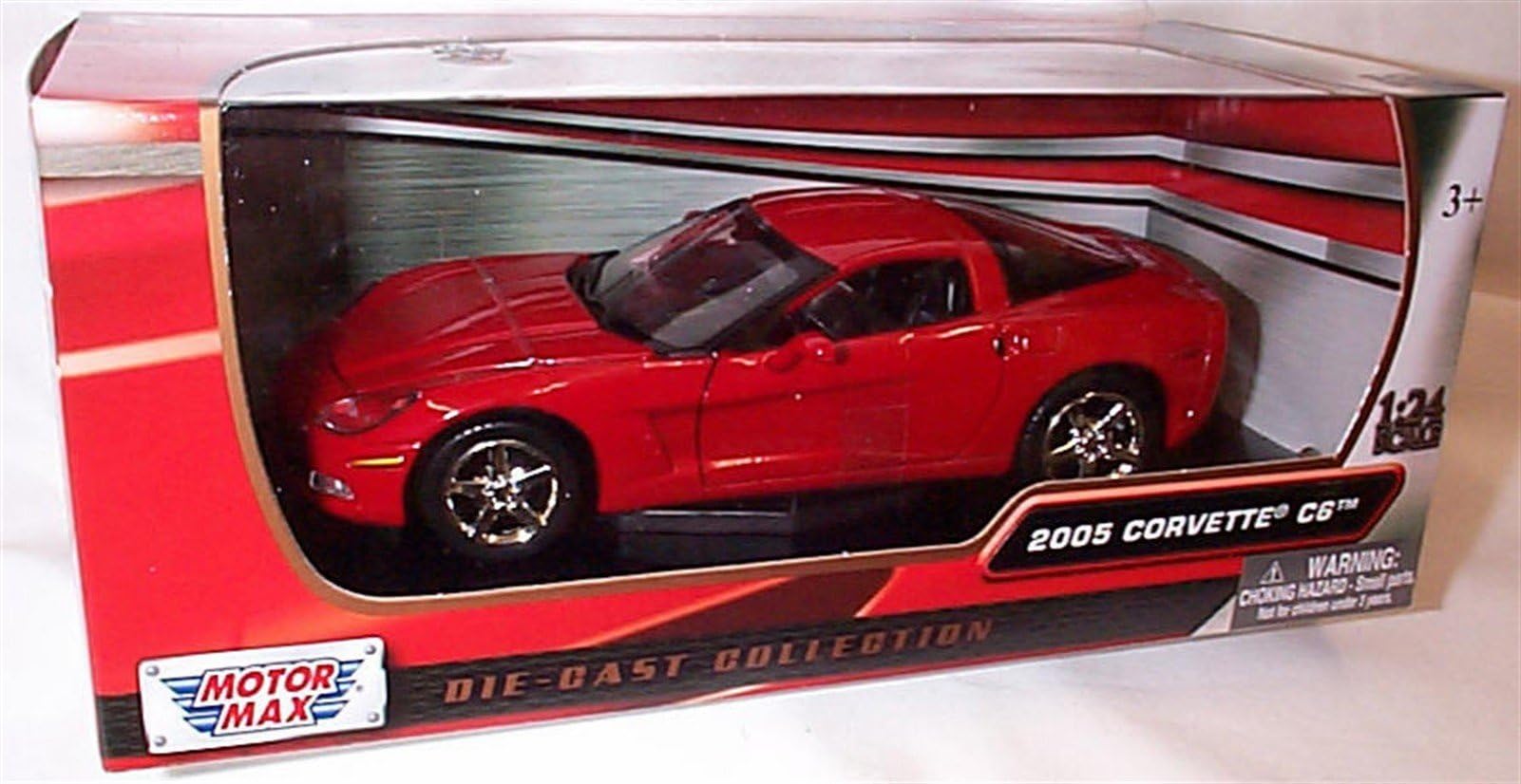 motor max CHEVR0LET Corvette C6 Red 2005 car 1:24 scale diecast model