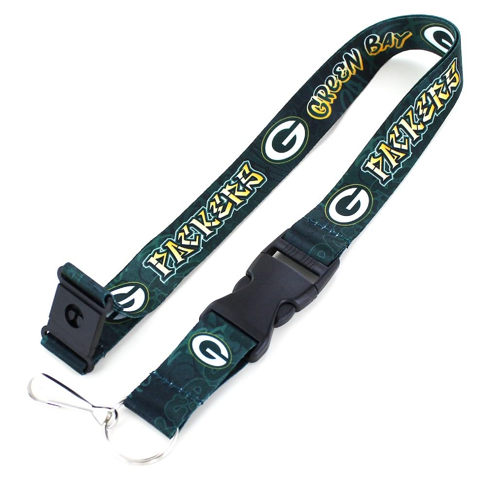 aminco NFL Green Bay Packers Graffiti Lanyard — image 1