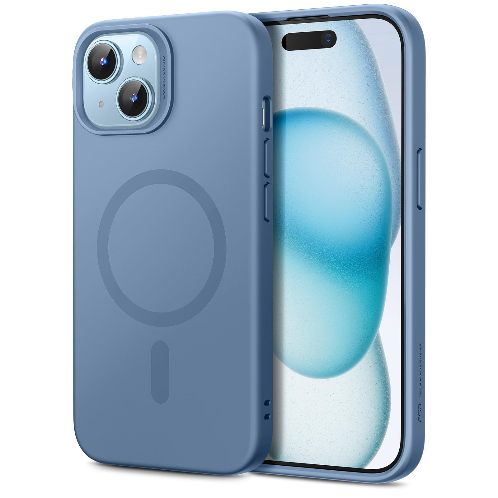 ESR Funda para iPhone 15, Compatible MagSafe, Protección Grado Militar a Prueba Golpes, Funda Magnética para iPhone 15, Funda Híbrida Classic (HaloLock), Transparente — view 108