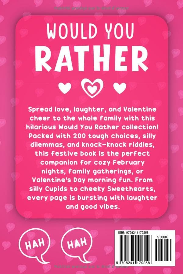 Valentine Would You Rather For Kids: Funny Gift Game Book For Kids Age 6 – 12, Featuring 200 Fun Questions, Silly Choices, And Valentine Dilemmas, ... Gift For Kids Age 6 - 12) (French Edition) image 3