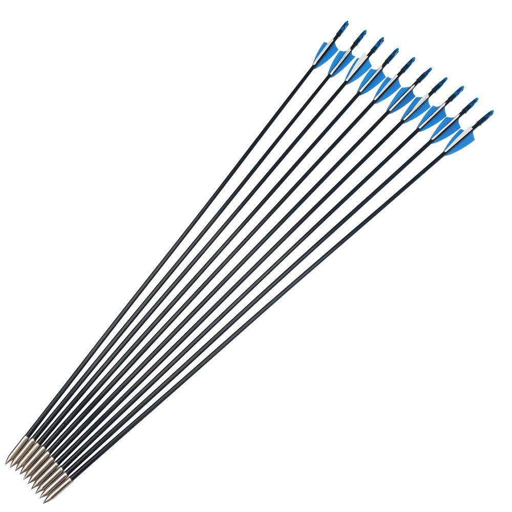 SHARROW Takedown Arco Ricurvo e Set di Frecce Tiro con L'Arco Dritto di Prua 30-40lbs con 12pcs Frecce in Fibra di Vetro per Giovani Adulti Principianti