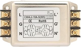 115V/250V 10a 50/60Hz Single Phase Power Filter, Power Line EMI Filter, Equipment Stability Enhancer Digital Device Interference Suppressor