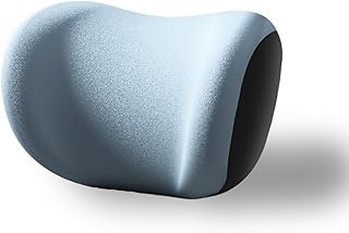 Alwodici Almohada para el cuello del coche, de espuma viscoelástica, transpirable y cómoda, para conducir, almohada para reposacabezas de coches azules, para proporcionar apoyo a la cabeza y aliviar