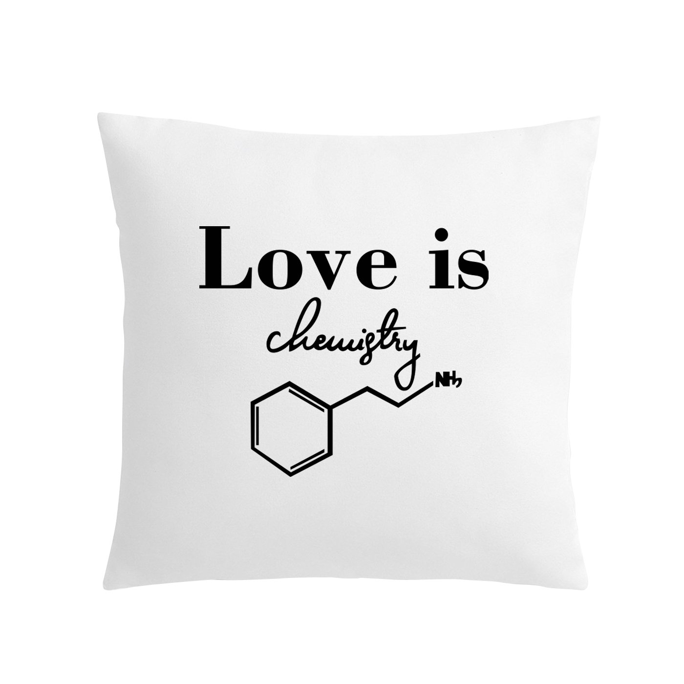 Love is Chemistry Theme Printed Cushion Cover (12x12 Inches)-image-13