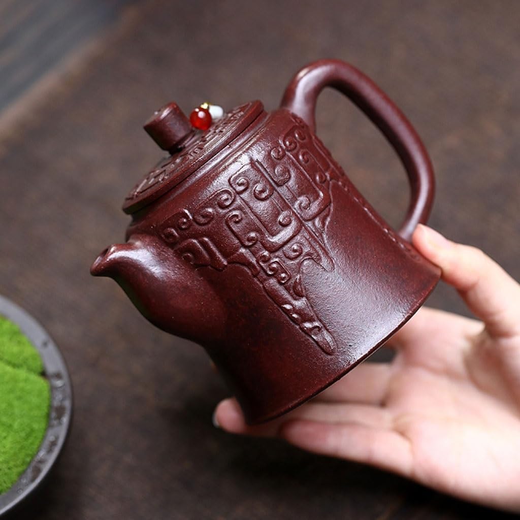 Tetera Infusor De Té De Arcilla Morada, Infusor De Té De Cerámica, Infusor De Té De Arcilla Roja For El Hogar, Infusor De Té De Helicóptero Ruyi Tetera De Agua Portátil