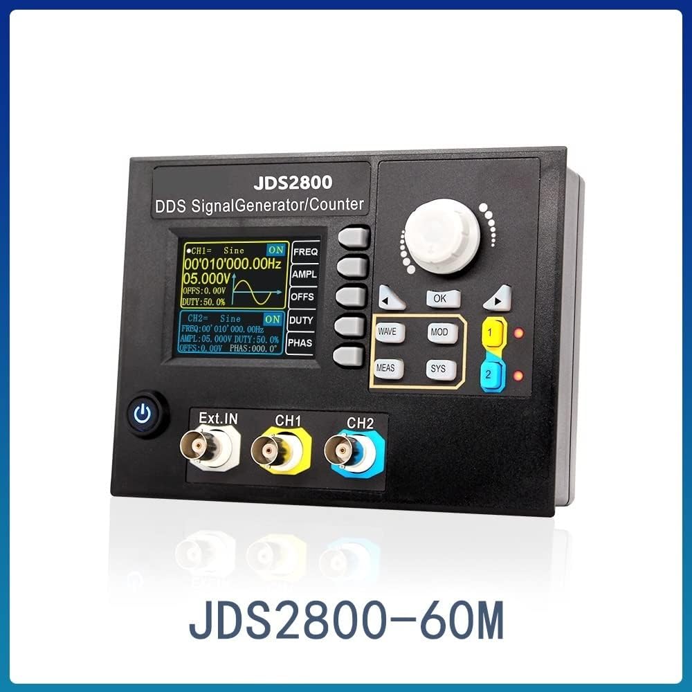 DDS Function Signal Generator Digital Control Dual-Channel Frequency Meter Arbitrary Waveform Generator (Color : JDS2800-60MHz)