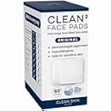Clean Skin Club Clean² Pads 2.0 [New & Improved Edges] Guaranteed Not to Shed & Tear Face Pads, Unique Triple Layers, Textured & Ultra Soft Side, Organic Disposable Cotton, Pair with Makeup Remover