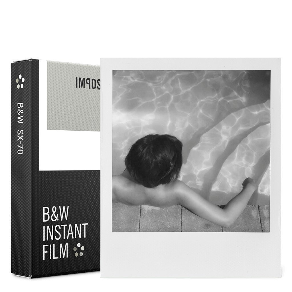 Impossible 4513 Pellicole Istantanee Black&White per Fotocamere Polaroid Serie SX-70, Frame Bianco