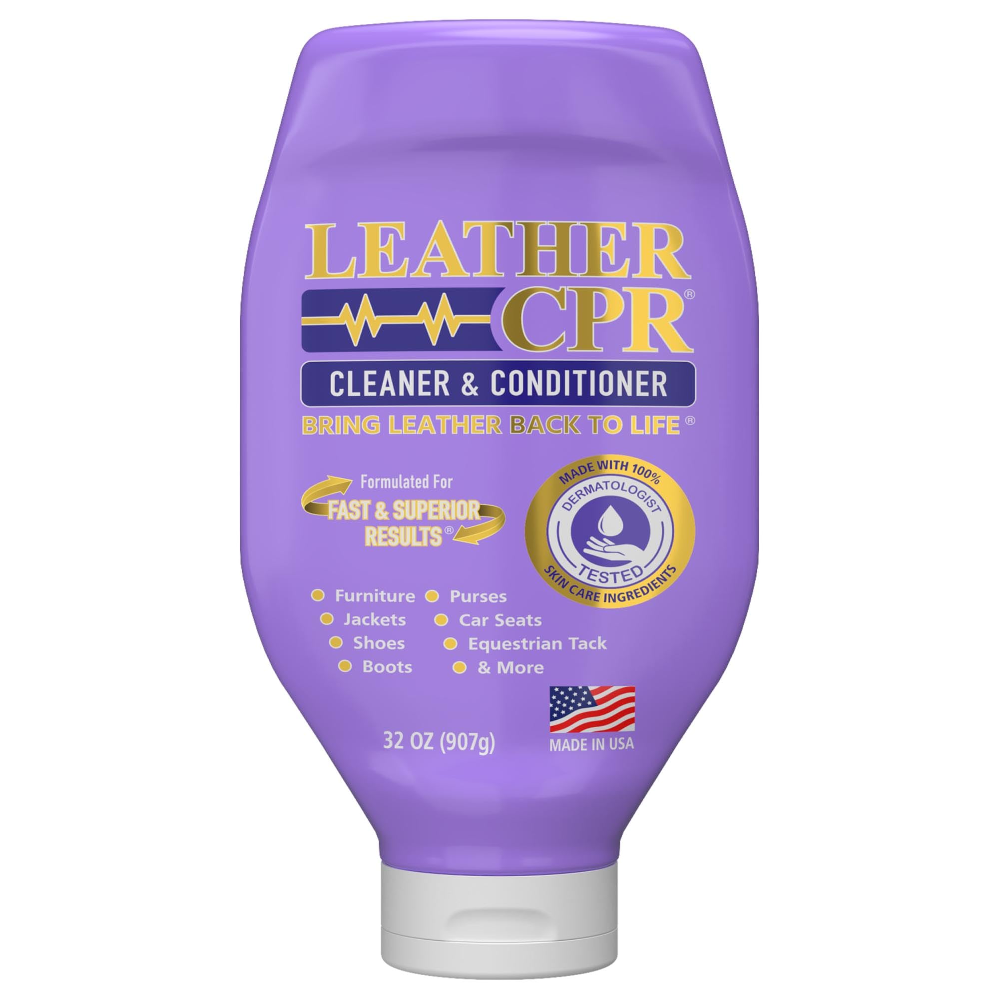 Leather CPR Leather Cleaner &amp; Conditioner, Bring Leather Back To Life 32oz