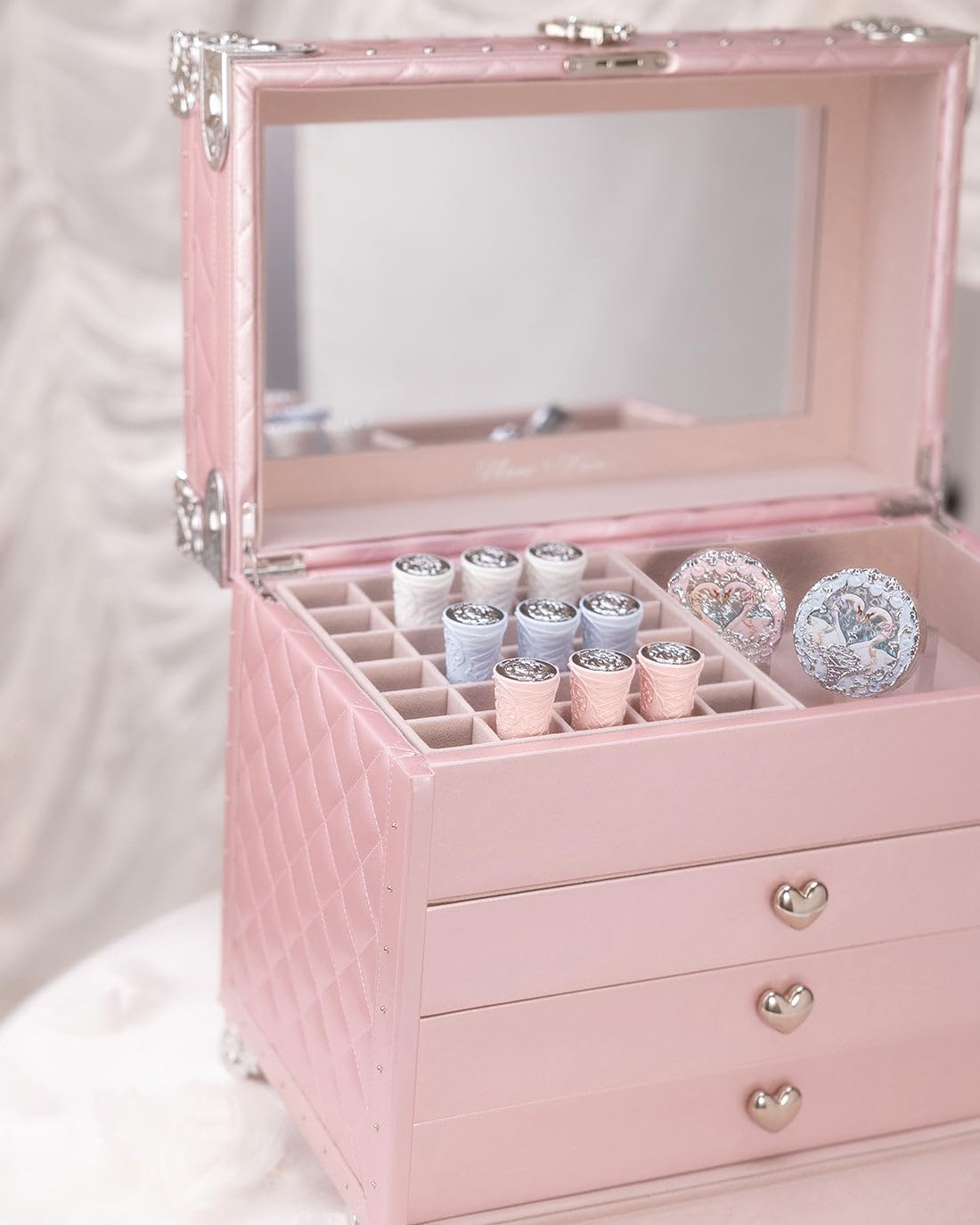 Flower Knows Swan Ballet All-In Makeup Gift Set - Full Beauty Kit in a Stylish Large Gift Box - Set of 38 Items (Perfume not Included)