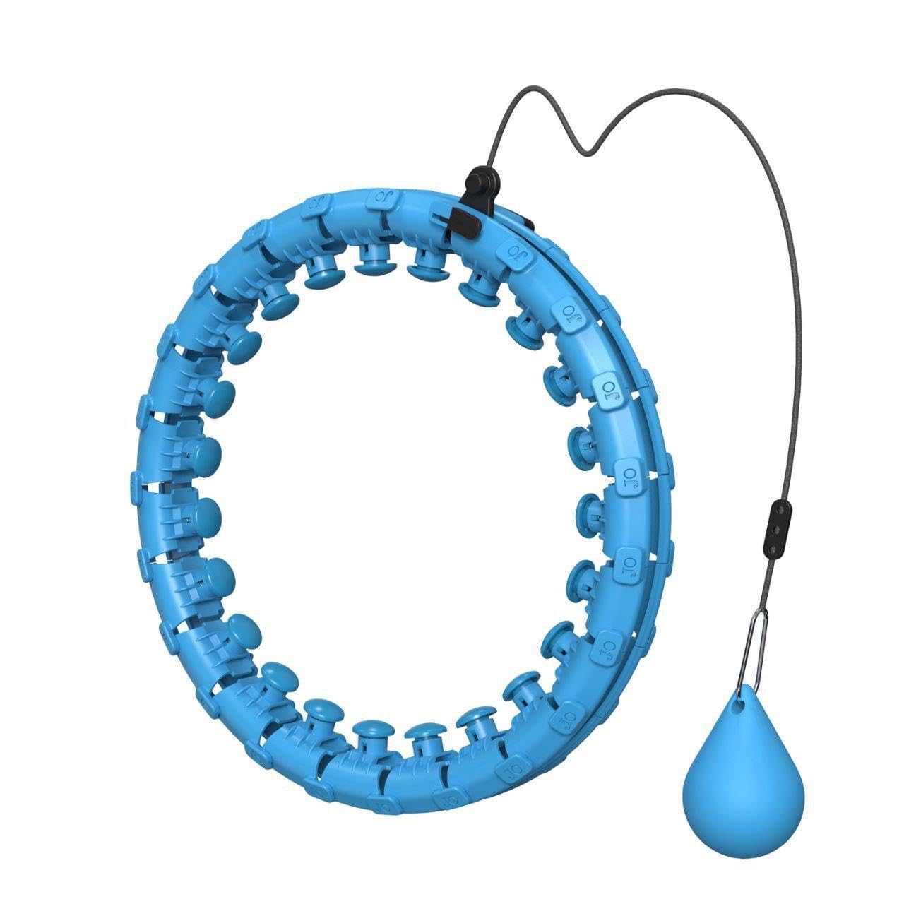 Hula Hoops Popular Improved Magic Fitness Exercise Smart Hula Hoop Diet Assembly, 24 Knots, Free Adjustable Size, No Fall Hula Loop, Auto Rotate, Exercise for Adults/Kids Blue-image-22