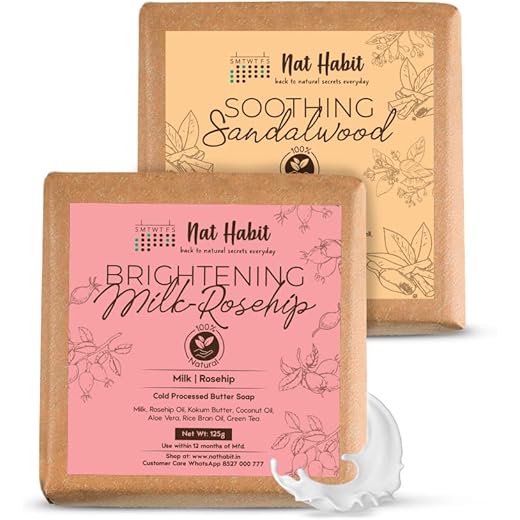 Nat Habit Milk Rosehip Soap Combo - 250gm