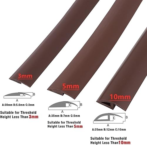 Miniatura 7 de 10Ft Floor Transition Strip, Self Adhesive Carpet Edging Trim Strip, Threshold Strips, Vinyl Transition Strip, Threshold Strip for Doorways with A