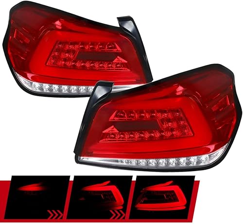 Carpartsinnovate Se adapta a 15-21 luces traseras de freno rojas secuenciales con barra LED secuencial