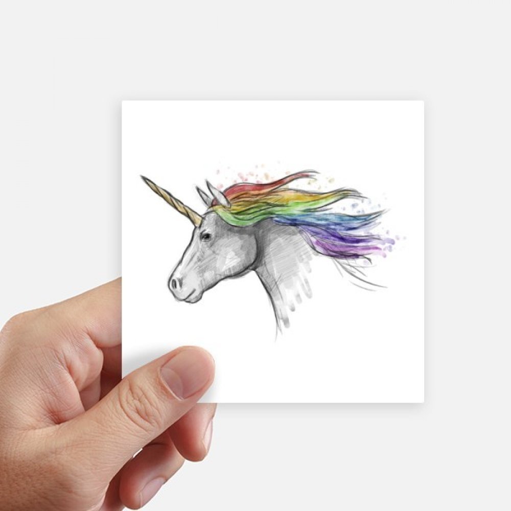 Sticker licorne multicolore pour personnaliser un ordinateur ou une moto de 10cm