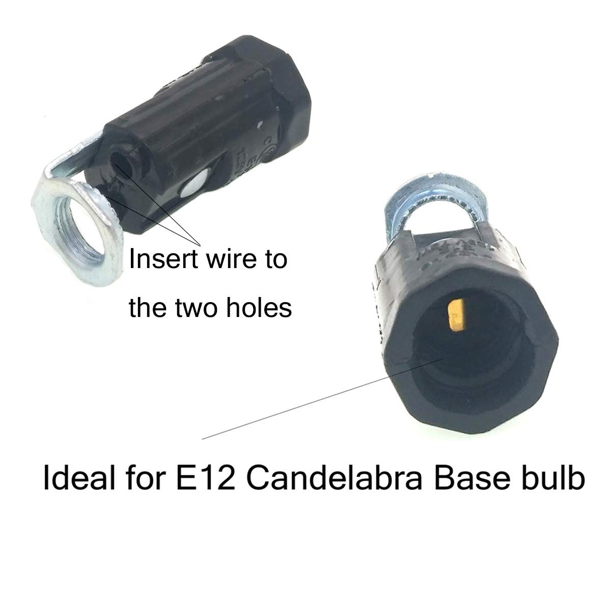 Candelabra Socket Replacement Candelabra E12 Base Full Thread Phenolic Lamp  Socket E12 Socket Base, image size:1200x1199