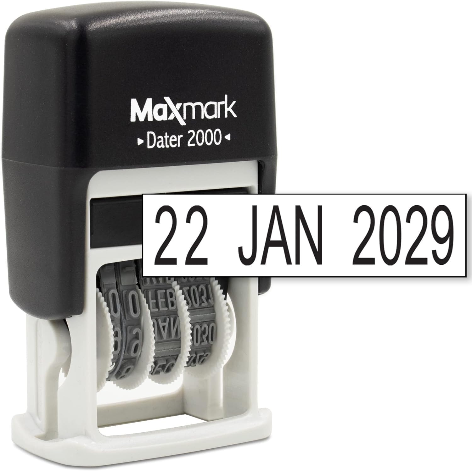 2000 Military Date Format (DD/MM/YYYY) - Self Inking Date Stamp - Black