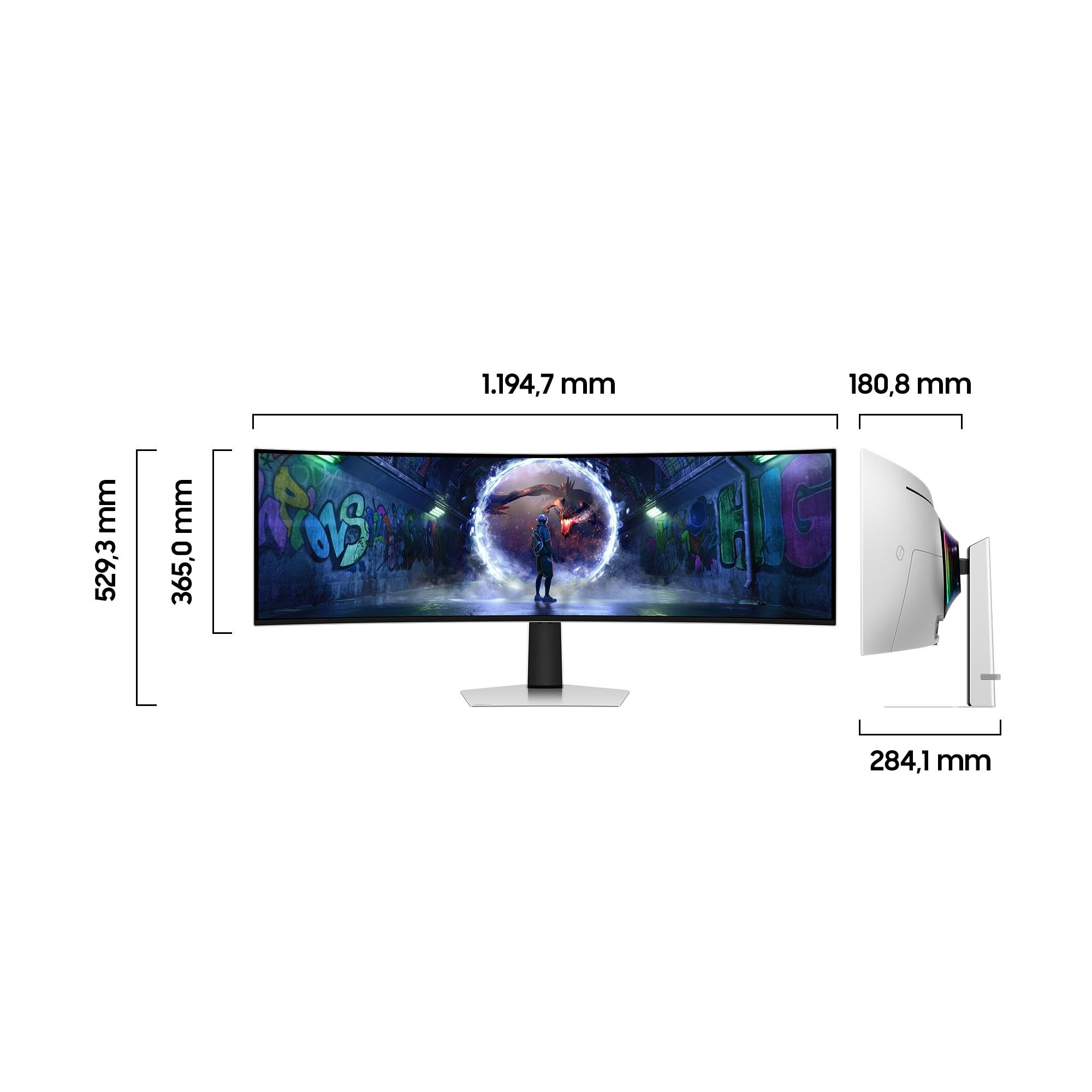 Samsung 49 Zoll Odyssey OLED G9 G93SD DQHD Gaming Monitor 240 Hz 0,03 ms Reaktionszeit OLED Glare Free