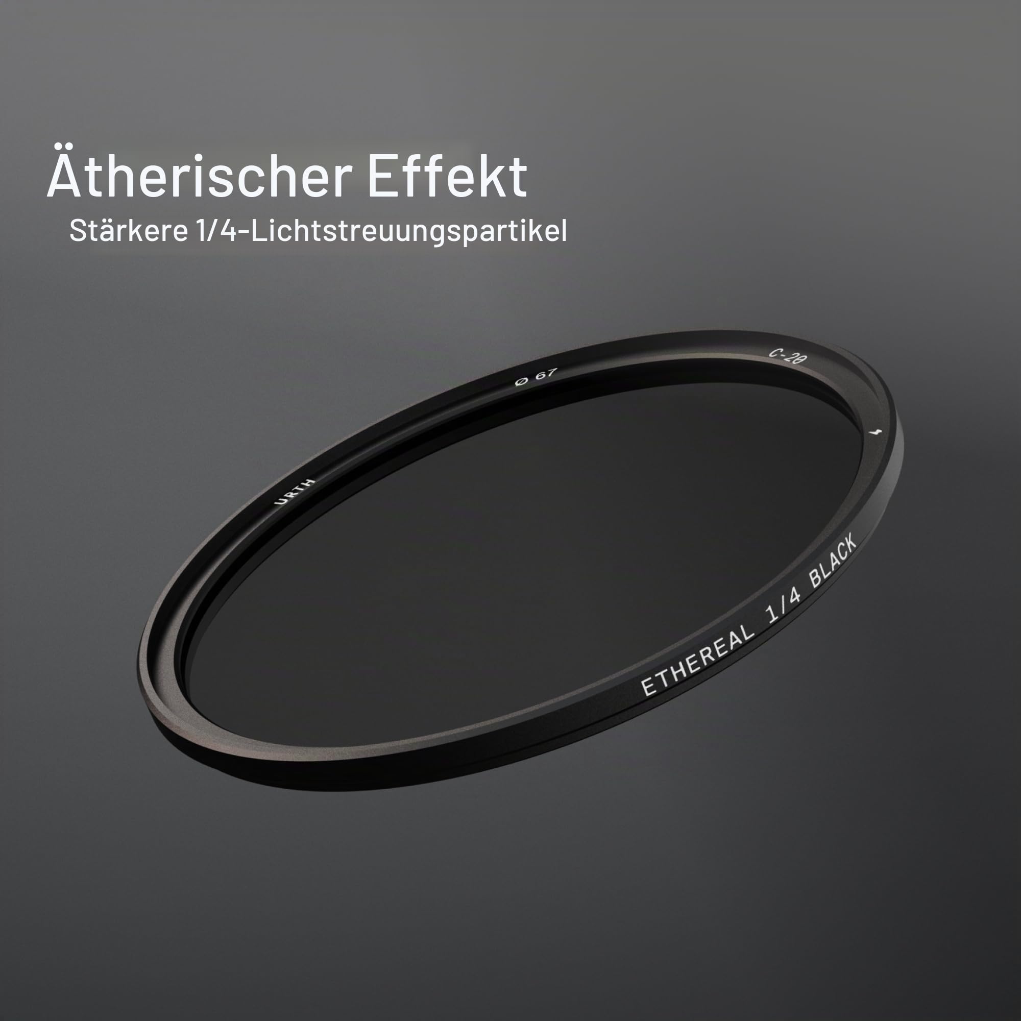 Urth 77 mm Magnetic Ethereal Black Mist ¼ Diffusionsfilter (Plus) — Kinematografischer Effekt mit 20-lagig nanobeschichteten Partikeln zur Lichtstreuung