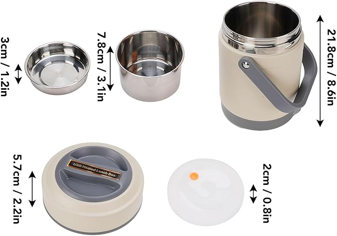 Olla Térmica Eléctrica Bewinner Portátil 2L, Acero Inoxidable, Color Beige miniatura 2