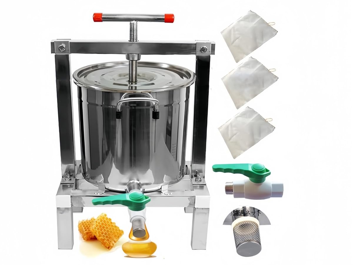 ステンレス製　手動式蜂蜜分離機　圧搾機 蜂蜜 圧搾機 蜜 絞り 機 蜂蜜分離器 養蜂器具 遠心分離機 蜂蜜抽出器