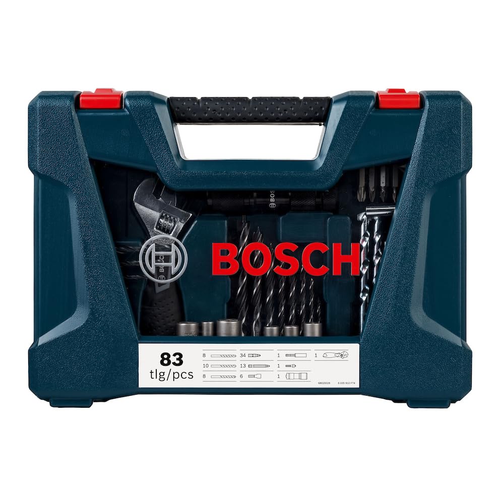 Bosch Kit de pontas e brocas em titânio V-Line com 83 peças