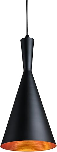 Sunlite 07028-SU - Colgante de cono de inspiración vintage, decoración de granja, base mediana (E26), longitud de cable ajustable de 78 pulgadas,