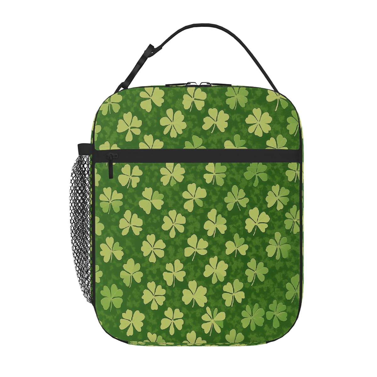 Green Shamrocks Kids Lunch Box Insulated Lunch Bag for Girls Boys,Leakproof Portable Cooler Tote Bag for Work School Picnic,Green Shamrocks