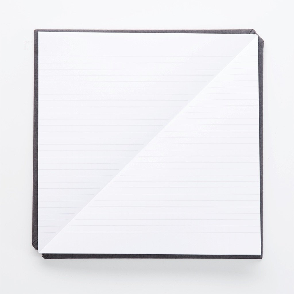 Triangle Notebook - Unique Design - Fabric Hardcover Triangle Notebook (Grey)      Unknown Binding