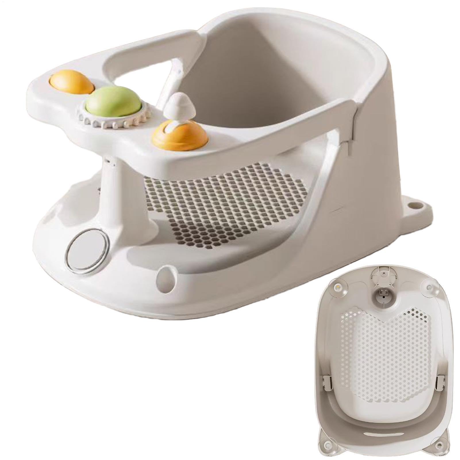 Siège De Bain Bébé Siège Bain Sécurité Assis Base Ventouse Antidérapante | Assis Chaise Pour Baignoire Et Bain Enfant Assis, Avec Des De Baignade Sécurisés Pour Les Tout-Petits, , Et G