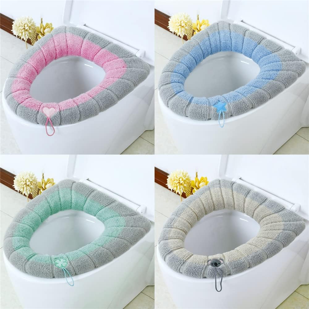 Toilet Seat Cover Pads 4 Pack Thicker Soft Bathroom