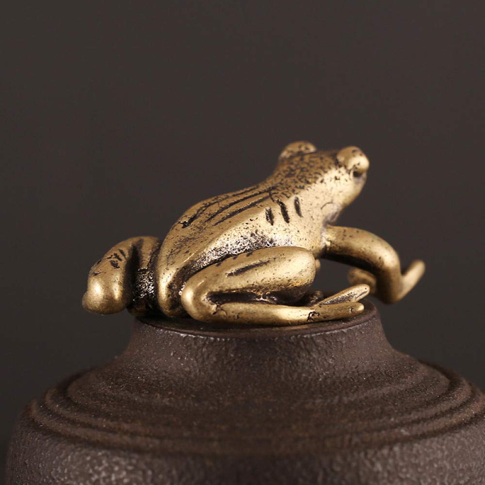 銅細工 カエル エル香挿 茶寵 香道具 装飾品 工芸品 美術品 置物 Amazon.co.jp: 立像純粋な銅のカエルの置物デスクトップ