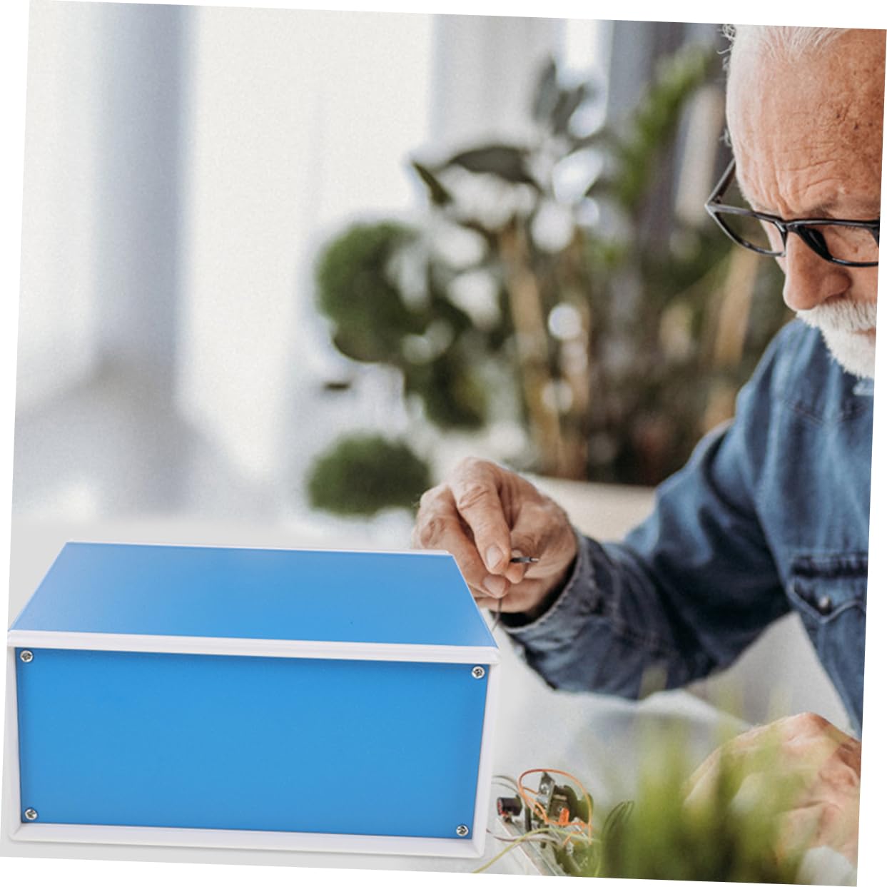 Caja Azul y Eléctricos Metal de Electrónica Proyectos para Bricolaje