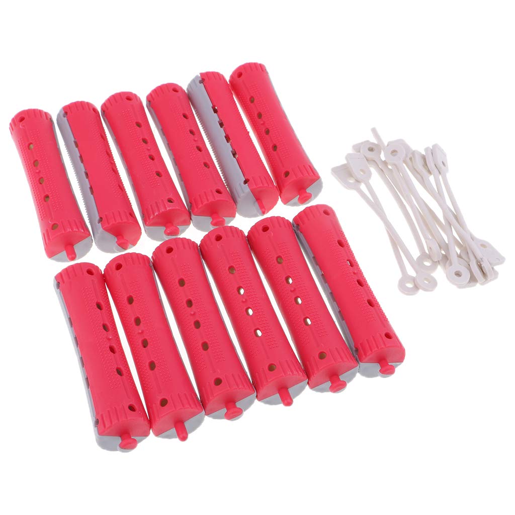 JAZZY PEARLS 12 Pieces Hair Curler Clamps Hairdreser Perm Rods Hair Styling DIY Tools 9 x 2.3 cm-picture-40