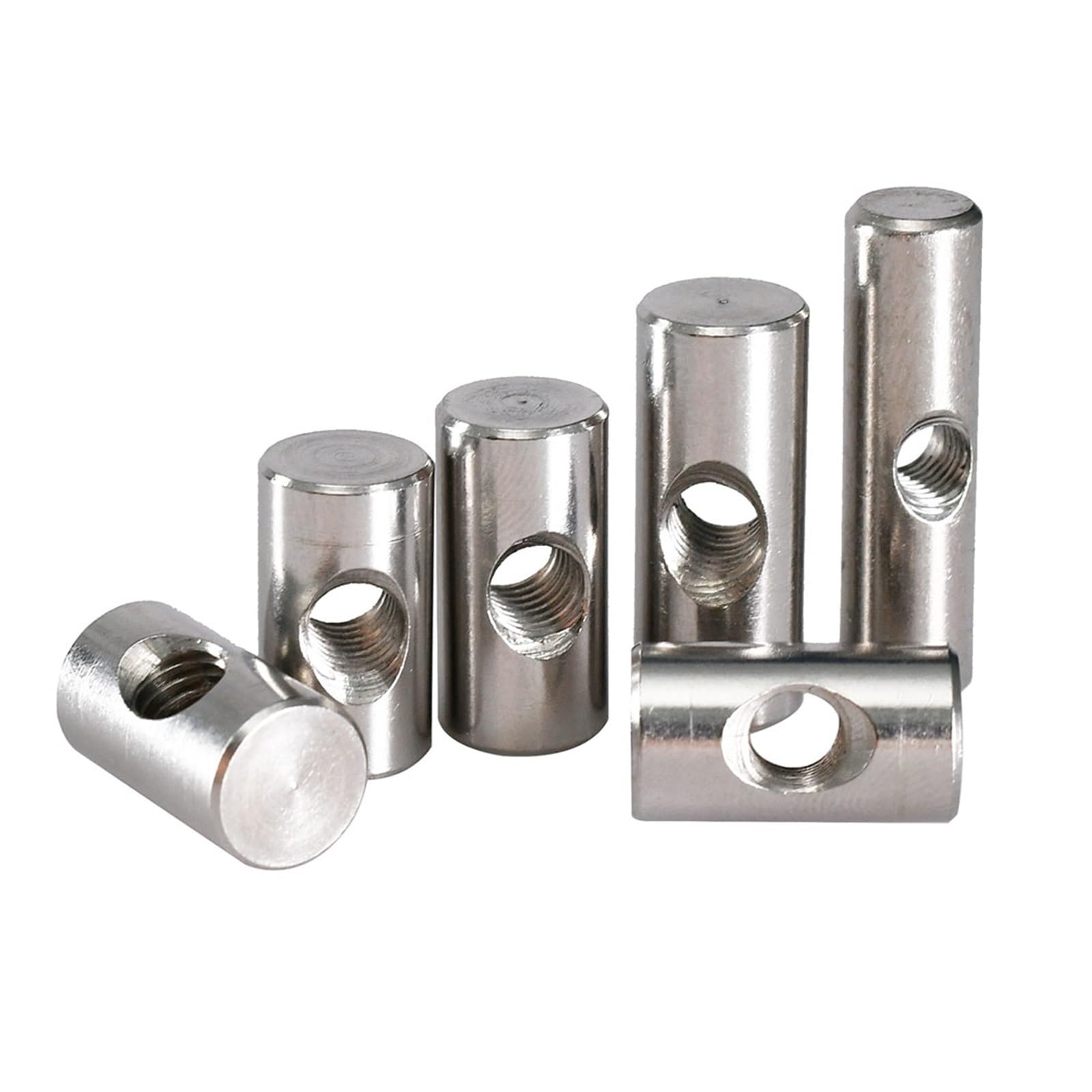 Tuerca de Barril ranurada para Muebles, Pernos cilíndricos M4 M5 M6 Pasador cilíndrico Clavija Martillo Tuerca incrustada(M4x10 (20Pcs))