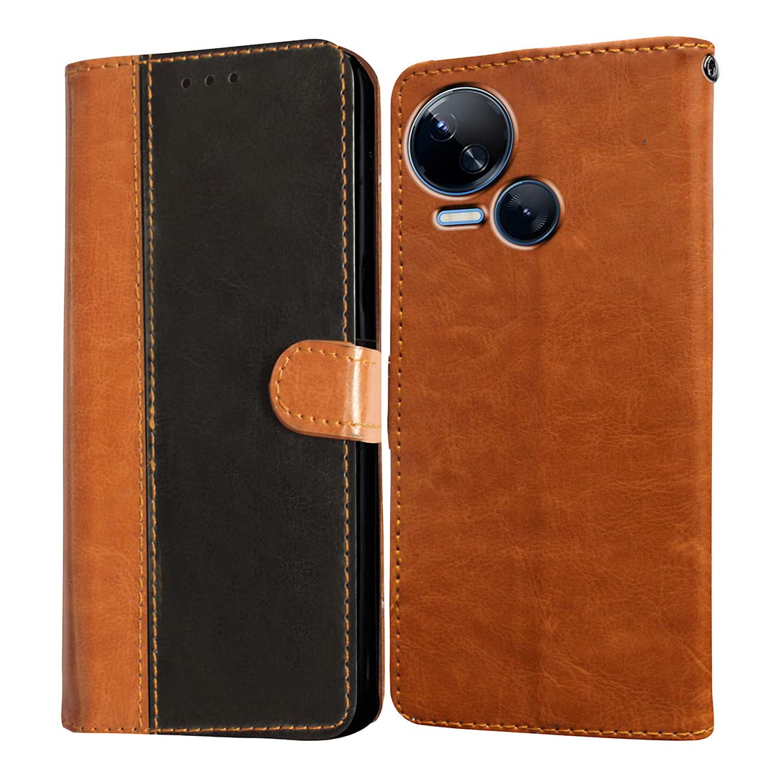 Amazon Brand- Solimo Flip for Tecno Spark 10 5G (Leather_CamelBlack) (B0C3R3GDHG) Amazon Price History, Amazon Price Tracker