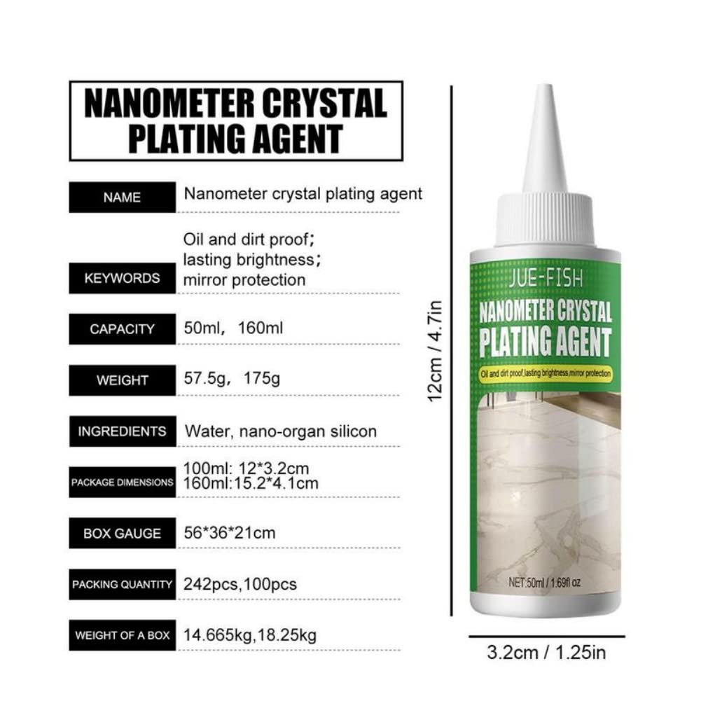 MOCIUN 3PCS Stone Crystal Plating Agent Marble Polishing Nano Crystal Liquid Stone Crystal Plating Agent for Marble/Granite/Travertine