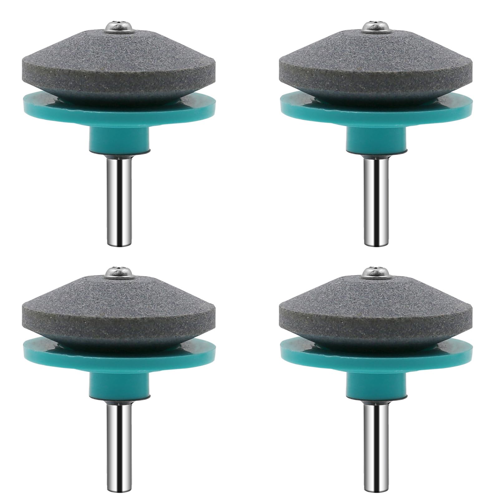 Msioytog Blue 4Pcs Lawnmower Sharpener Rotary Lawnmower Sharpener For Power Drill Hand Grinding Rotary Drill Lawmower Accessories Grinder For Mowers